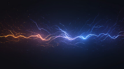 Poster - electric flash 2d illustration element