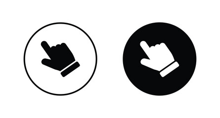 Poster - Hand pointer icons. Pointer click icon vector