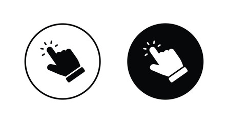 Poster - Hand pointer icons. Pointer click icon vector