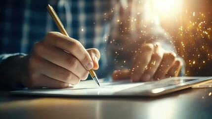 Poster - Enhance your elearning experience with a tablet and stylus on a bright background