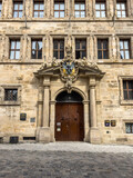 Fototapeta Koty - Entrance of the Medieval Dungeons building (Mittelalterliche Lochgefängnisse) in Nuremberg