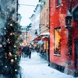 © Fathor - stockholm, festive, pre-xmas, snow, abstract.generative ai