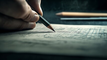 Aufkleber - A close-up of a hand writing with a fountain pen on aged paper, evoking a sense of nostalgia and creativity.