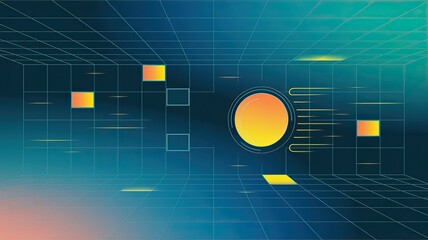 Wall Mural - abstract futuristic illustration with a background