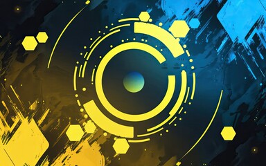 Wall Mural - abstract futuristic illustration with a background