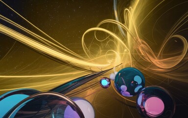 Wall Mural - abstract futuristic illustration with a background