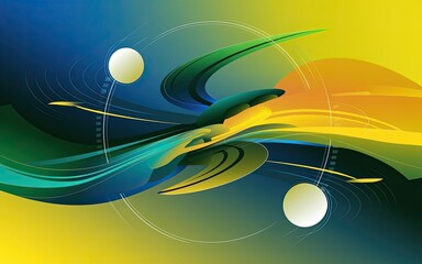 Wall Mural - abstract futuristic illustration with a background