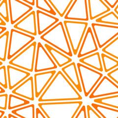 Poster - Geometric template background. Large triangles size. Mono tone style. Rounded triangular cells outlined. Repeatable pattern. Golden Sunrise Glow. Modern vector tiles. Seamless vector illustration.