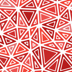 Poster - Abstract pattern of triangles. Rounded solid shapes in frames. Large triangles size. Monotone style. Repeatable pattern. Amazing vector tiles. Seamless vector illustration.