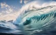 © amai line art - A powerful ocean wave crashing against the surface, showcasing nature's beauty and force.
