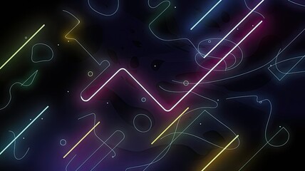 Wall Mural - abstract illustration of a background with neon