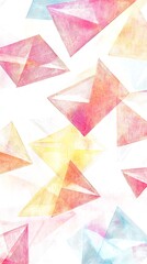 Aufkleber - Abstract Geometric Shapes in Soft Pastel Colors for Modern Artistic Design : Generative AI
