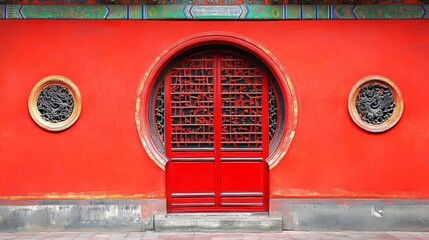 Poster - chinese door