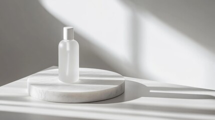 Poster - Modern Bathroom Bottle on Sleek Marble Tray