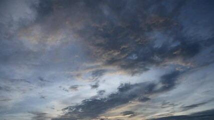 Wall Mural - Twilight and dawn sky with cumulus cloud time lapse in an evening 4k footage.