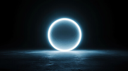 Aufkleber - Glowing Orb of Light on Dark Background - Futuristic Element for Various Digital and Creative Projects