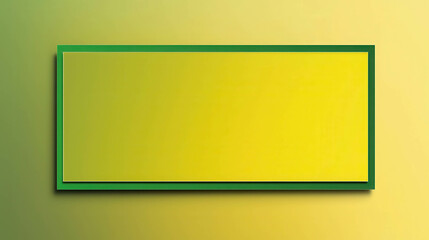 Poster - Vibrant Minimalist Background with a Green Frame and Soft Yellow Gradient Perfect for Modern Design Projects and Creative Visual Presentations