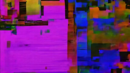 Poster - Pixelated Animation Featuring Glitch Effects and Noise Generative AI