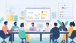 © watchirachat - Diverse group of professionals engaged in lively discussion collaborating with digital tools like laptops and tablets in a modern well equipped meeting room environment