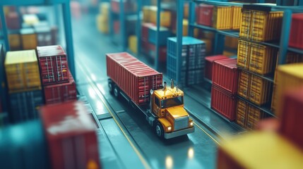 Poster - An AI system automating supply chain logistics, predicting demand, optimizing routes, and managing inventory to reduce costs and improve efficiency