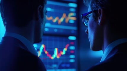 Poster - An experienced fund manager presenting a detailed market outlook to a room of institutional investors.