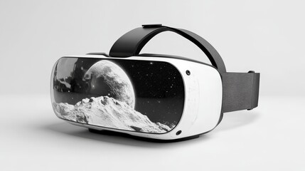 Poster - An advanced VR headset designed with immersive optics and comfort in mind, set against a transparent background.