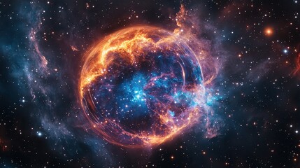 Wall Mural - what is a supernova, and how does it impact the universe? discuss the explosive death of massive sta