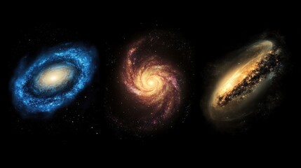 Wall Mural - the difference between spiral, elliptical, and irregular galaxies: discuss the key characteristics o
