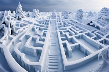 Poster - snow maze navigation