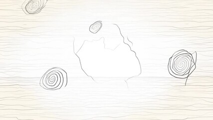 Poster - doodle animation on white paper texture showcasing swirling designs generative ai
