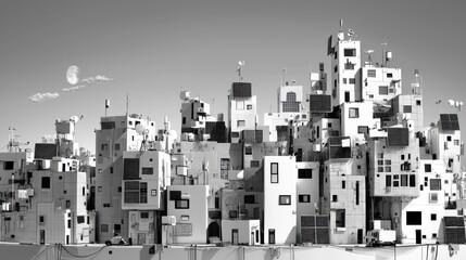 Aufkleber - Cities embrace renewable energy by installing solar roofs to promote sustainable living