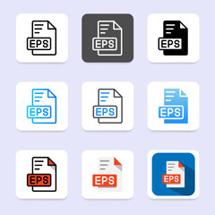 Poster - Set eps file type icon. format, extension document design.