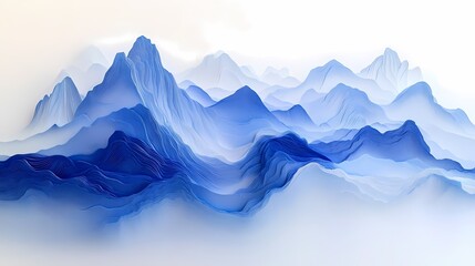 Naklejka na meble Traditional blue and white Chinese landscape origami art poster background