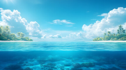 Poster - Explore the beauty of underwater landscapes and tropical shores