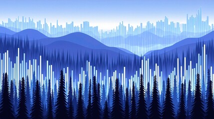 Poster - Detailed Business Analysis with Modern Candlestick Chart and Stock Graph Illustration Depicting Market Trends and Financial Data Visualization
