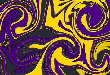 Poster - mixed colors of purple black yellow effect texture liquid background wallpaper