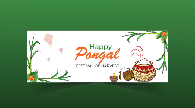 Happy pongal Social media banner template