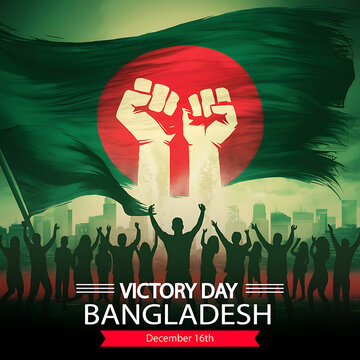 16th December Victory Day of Bangladesh. Shubho Bijoy Dibosh. Design for National Holiday in Bangladesh