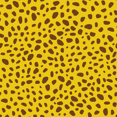 Wall Mural - seamless yellow and brown animalistic textile pattern vector