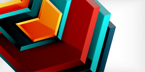Aufkleber - Vector 3d arrow techno design template