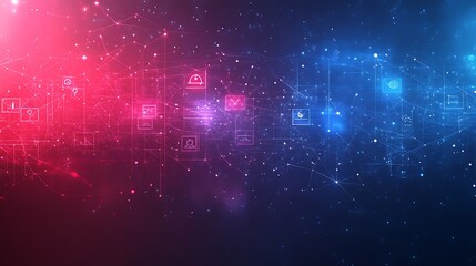 Abstract social network background with interconnection