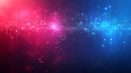 Abstract social network background with interconnection