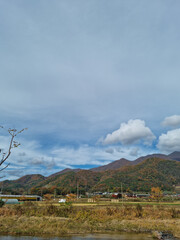 Canvas Print - It is an autumn rural landscape.