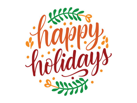 happy holiday typography vector design
