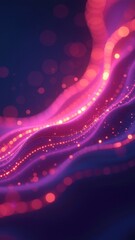 Aufkleber - A purple and pink wave with a lot of stars and dots
