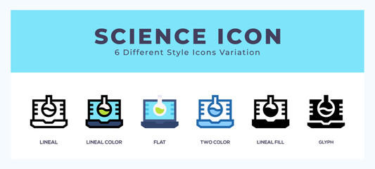Aufkleber - Science icon symbol. isolated. vector illustration with different styles