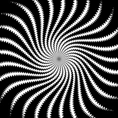 Poster - Psychedelic hypnotic spiral pattern or background. Radial hypnotic whirlpool, geometric psychedelic swirl optical illusion or vector concentric hypnosis spiral. Concentric psychedelic twist pattern