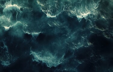 Aufkleber - Aerial Ocean Waves in High-Resolution Cinematic View