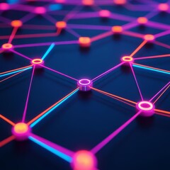 diverse network design, vibrant holographic glow, interconnected circuits