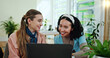 © peopleimages.com - Business women, laptop and happy team planning, ideas and reading email for project. Computer, smile and collaboration for discussion or social media marketer working on campaign in creative startup